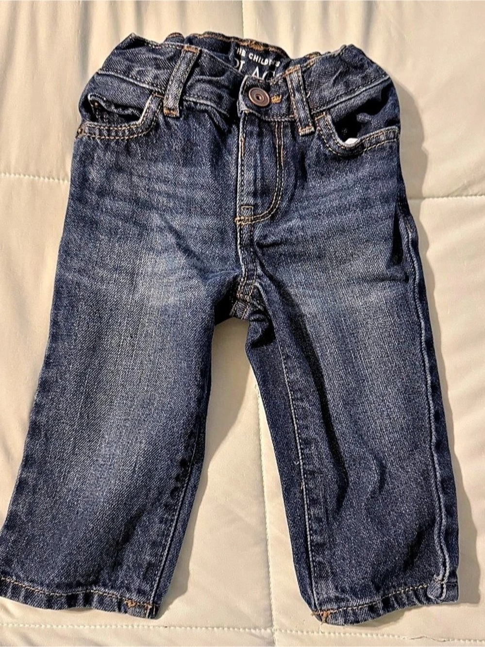 Children's Place Baby Boys Straight Leg Denim Jeans Blue Jeans